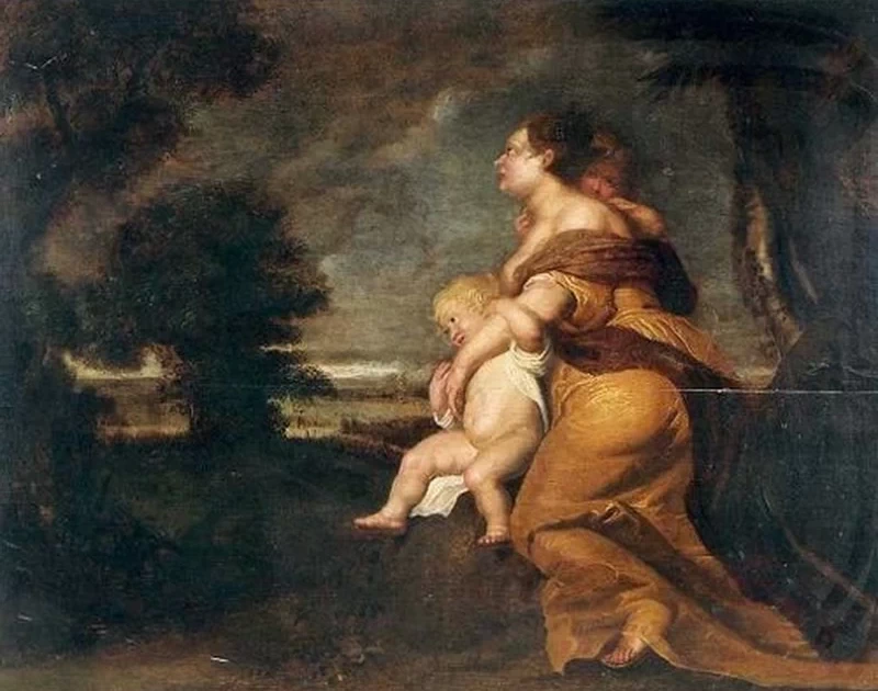 La riconciliazione di Giacobbe ed Esaù - attribuito